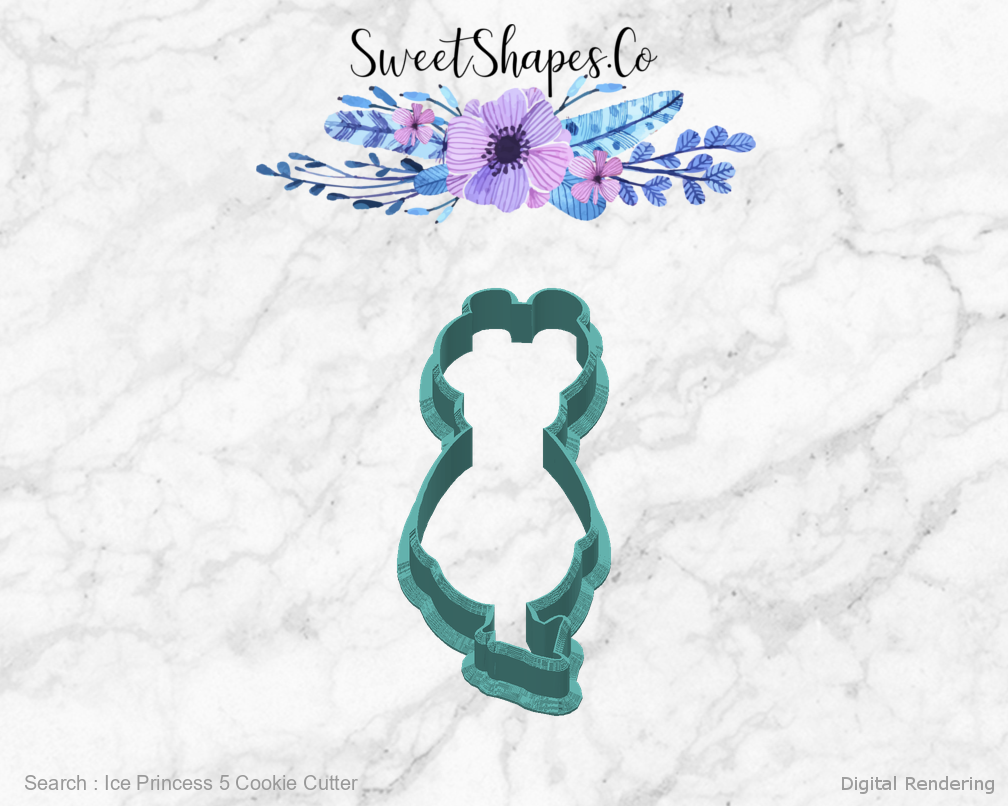 Ice Princess 5 Cookie Cutter — back view
