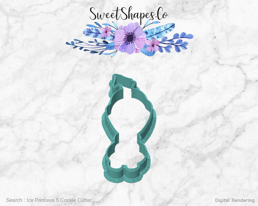 Ice Princess 5 Cookie Cutter — front view