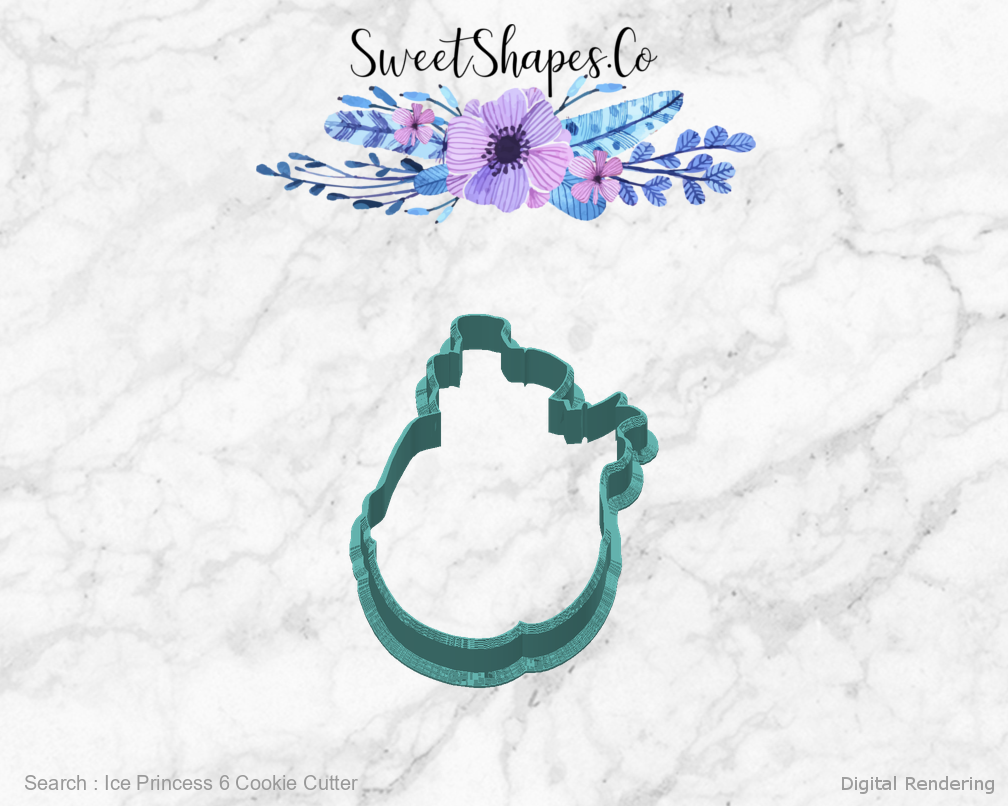 Ice Princess 6 Cookie Cutter — back view