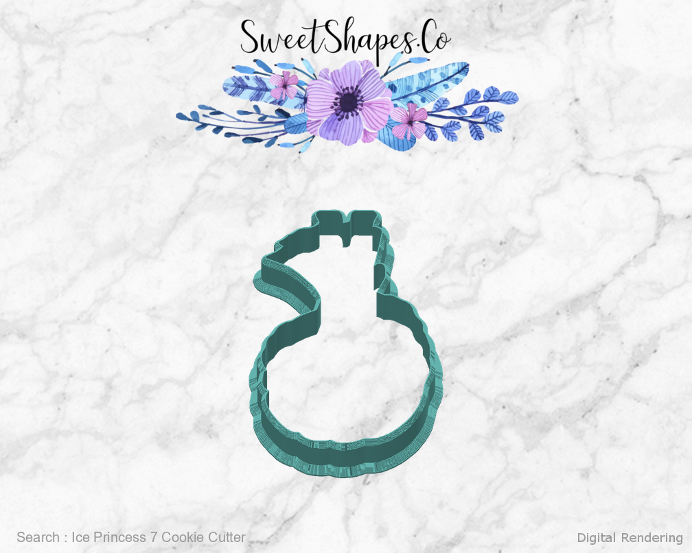 Ice Princess 7 Cookie Cutter — back view