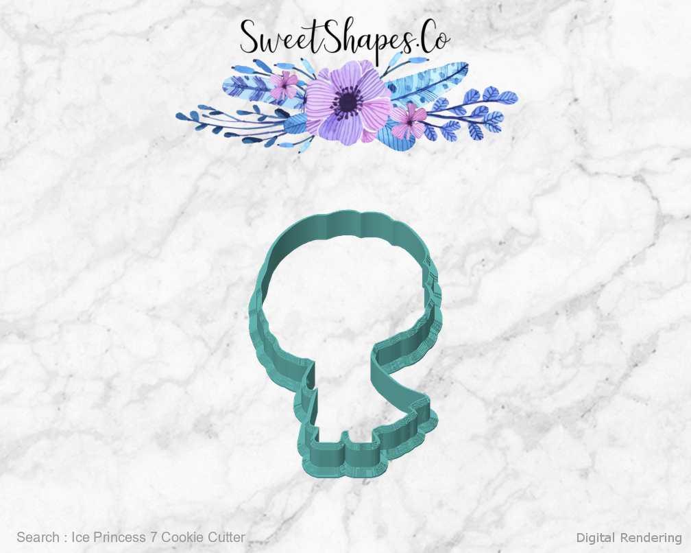 Ice Princess 7 Cookie Cutter — front view