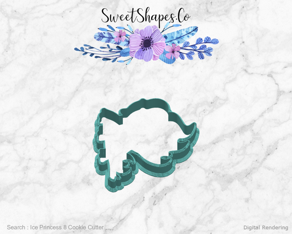 Ice Princess 8 Cookie Cutter — right view