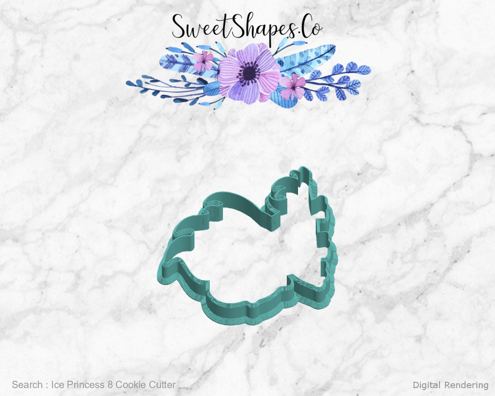 Ice Princess 8 Cookie Cutter — left view