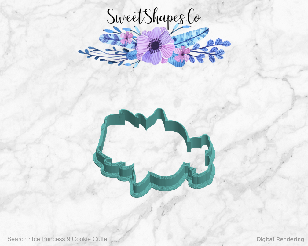 Ice Princess 9 Cookie Cutter — left view