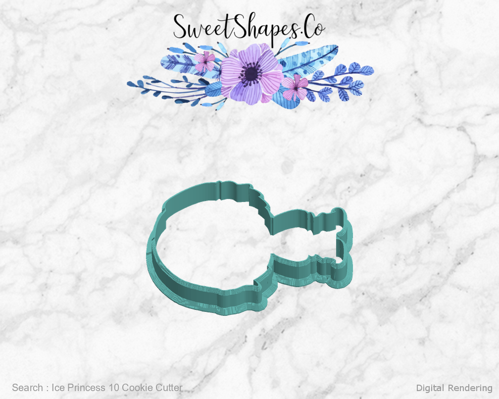 Ice Princess 10 Cookie Cutter — left view
