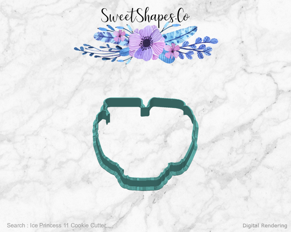 Ice Princess 11 Cookie Cutter — back view