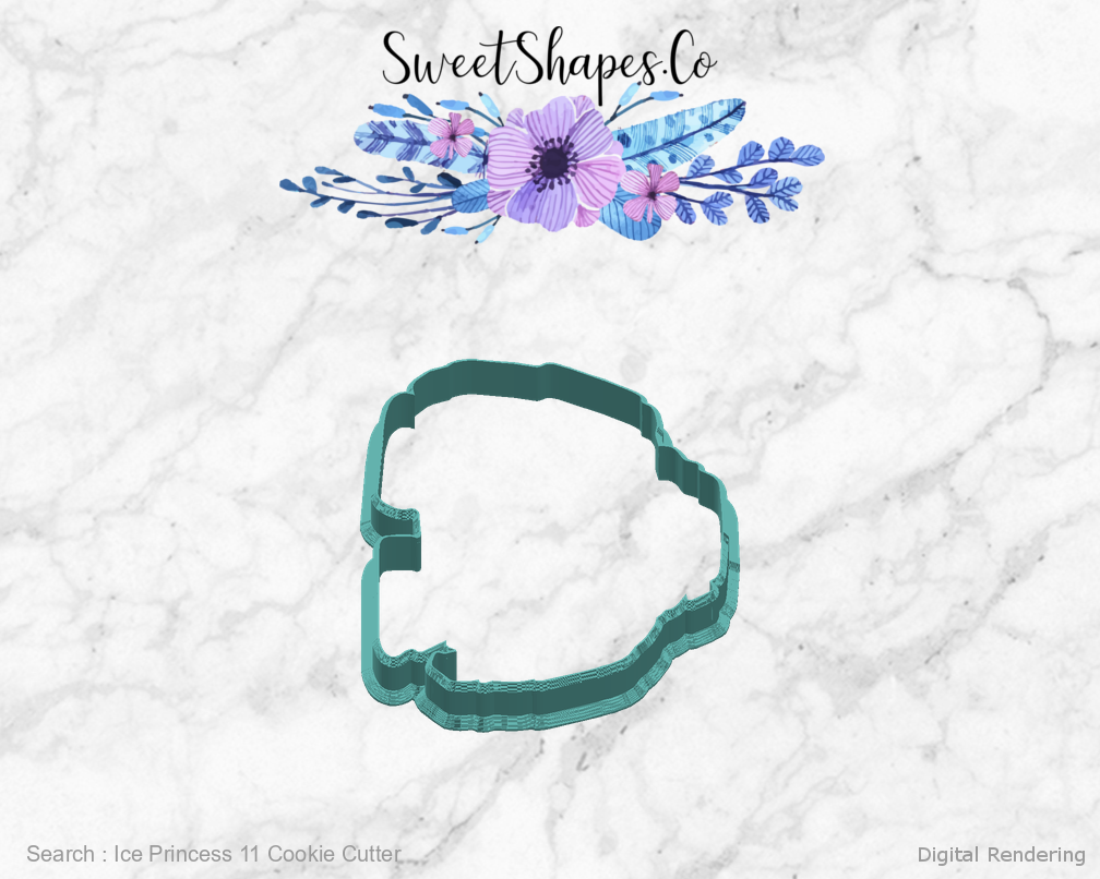 Ice Princess 11 Cookie Cutter — right view