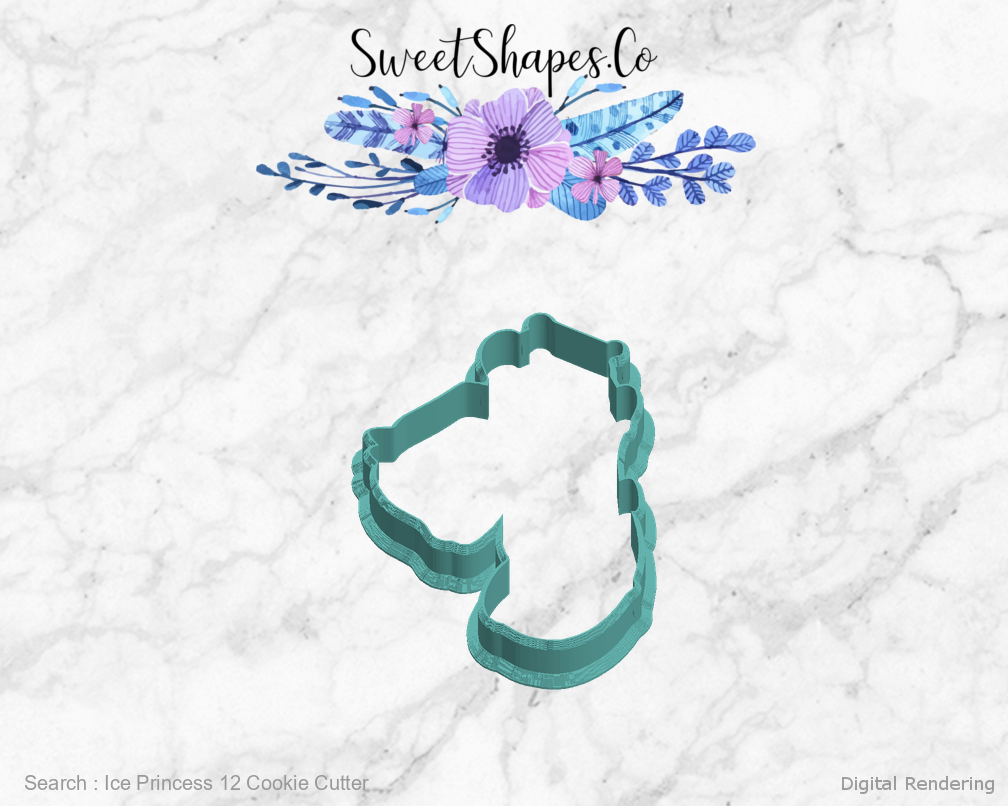 Ice Princess 12 Cookie Cutter — left view