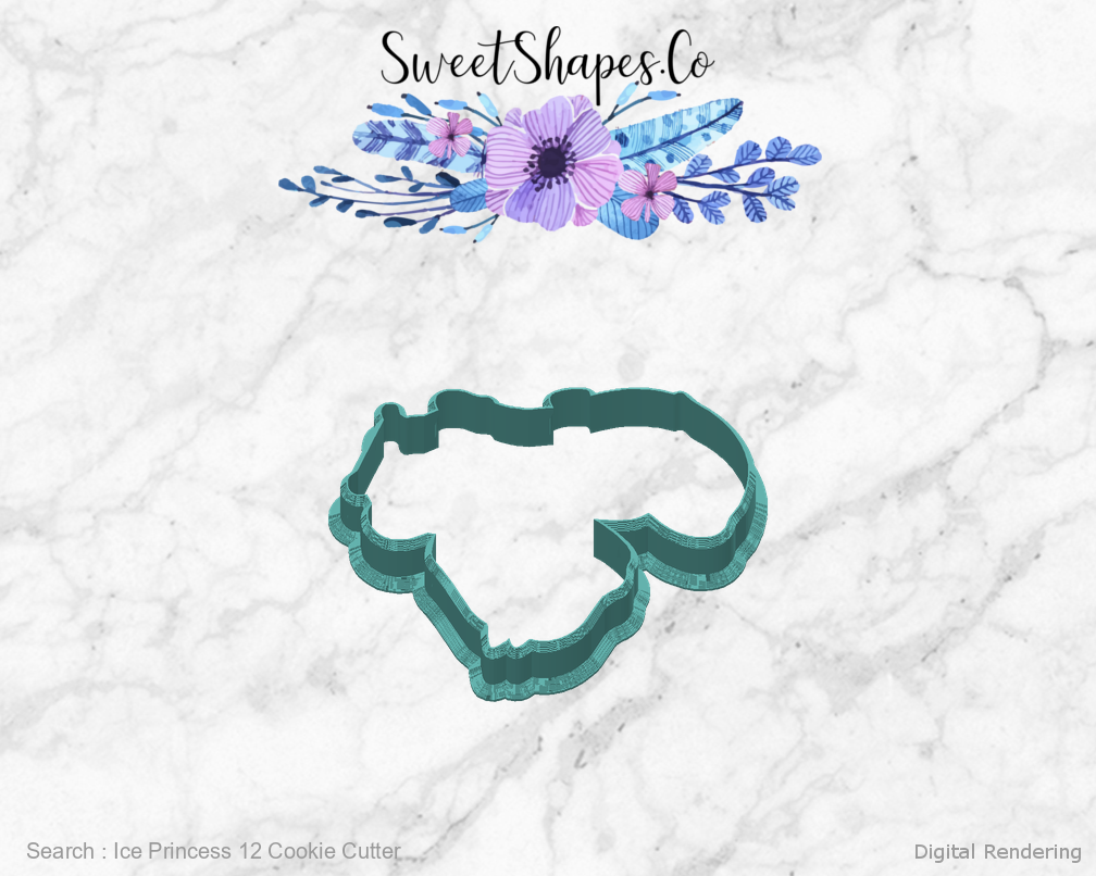 Ice Princess 12 Cookie Cutter — back view