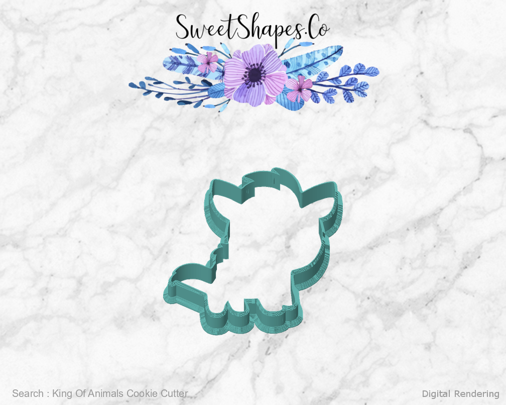 King Of Animals Cookie Cutter — front view
