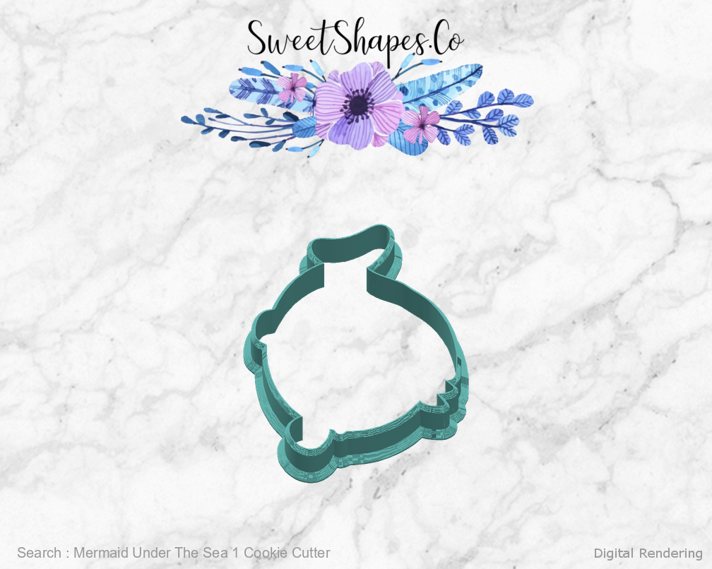 Mermaid Under The Sea 1 Cookie Cutter — right view