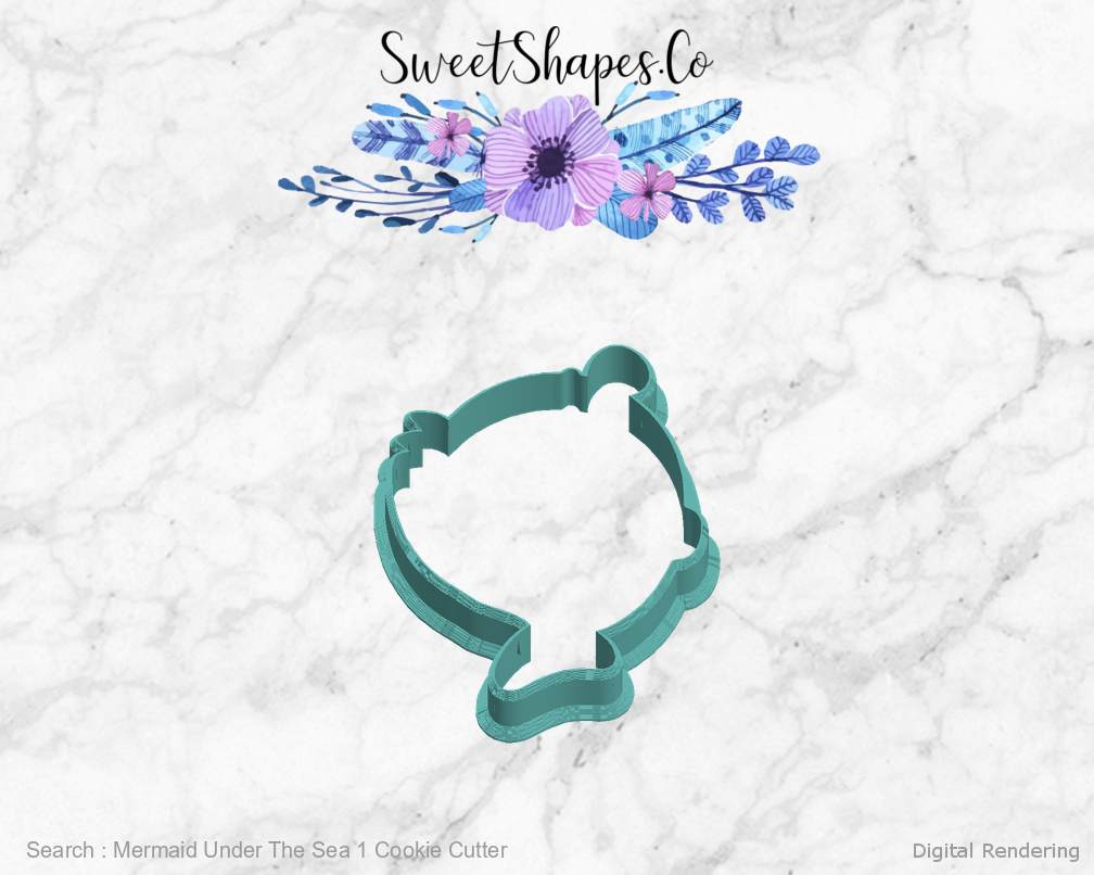 Mermaid Under The Sea 1 Cookie Cutter — left view