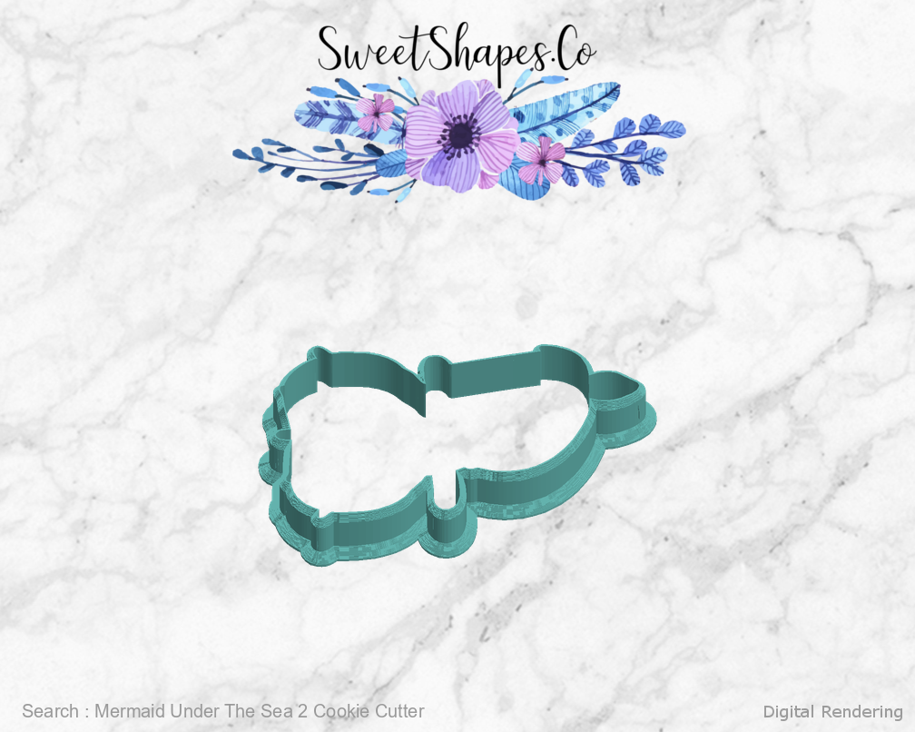 Mermaid Under The Sea 2 Cookie Cutter — left view