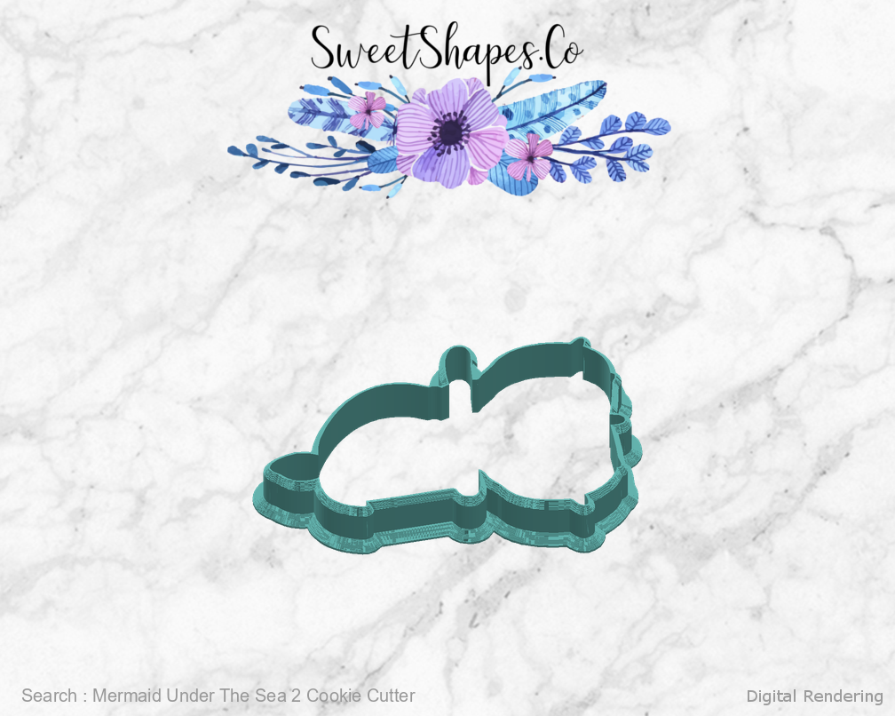 Mermaid Under The Sea 2 Cookie Cutter — right view