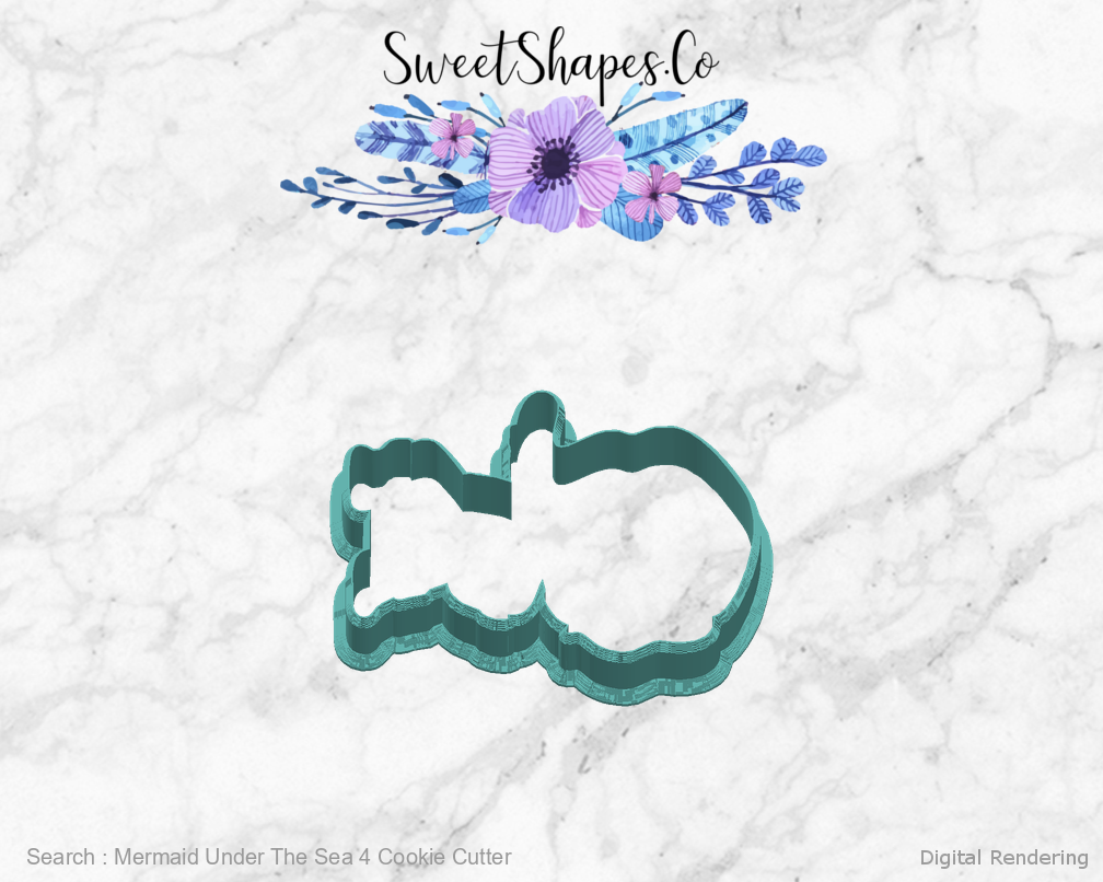 Mermaid Under The Sea 4 Cookie Cutter — right view