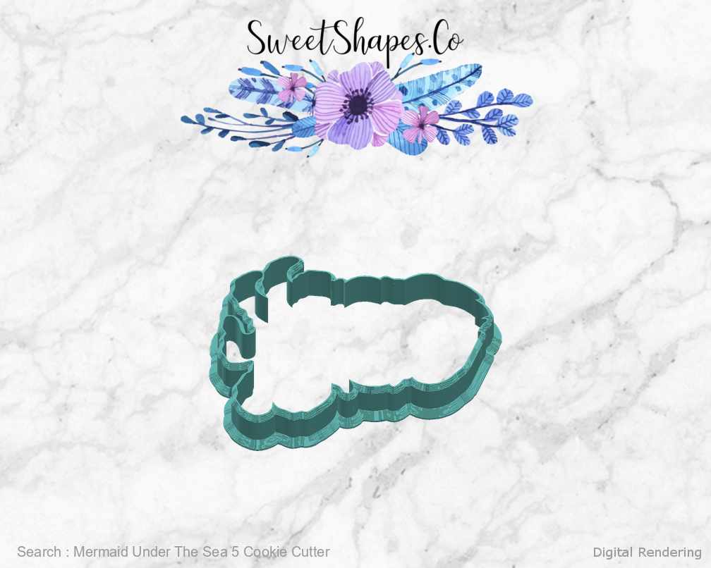 Mermaid Under The Sea 5 Cookie Cutter — right view