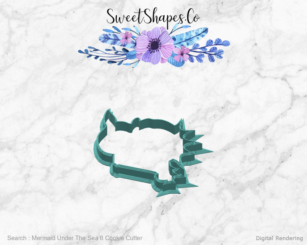 Mermaid Under The Sea 6 Cookie Cutter — right view