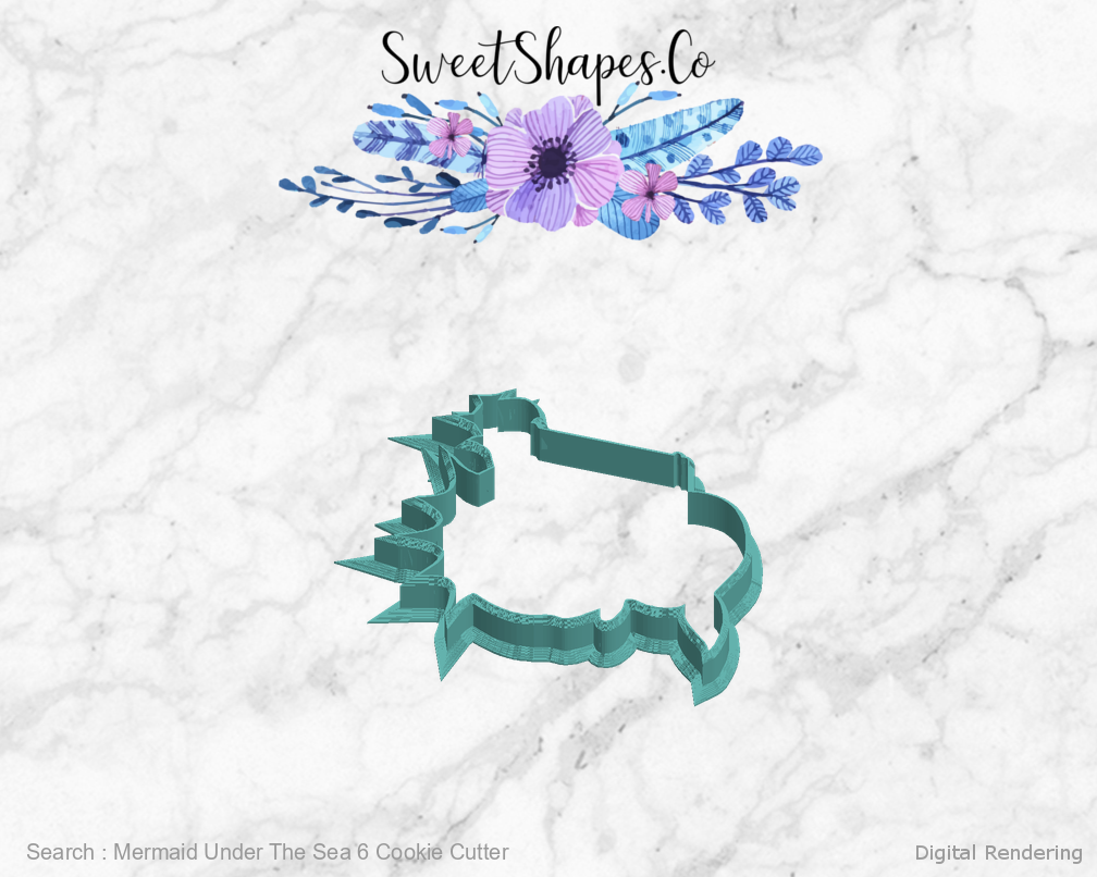 Mermaid Under The Sea 6 Cookie Cutter — left view