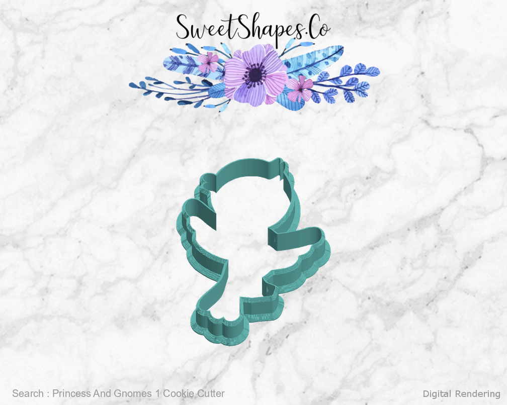 Princess And Gnomes 1 Cookie Cutter — left view