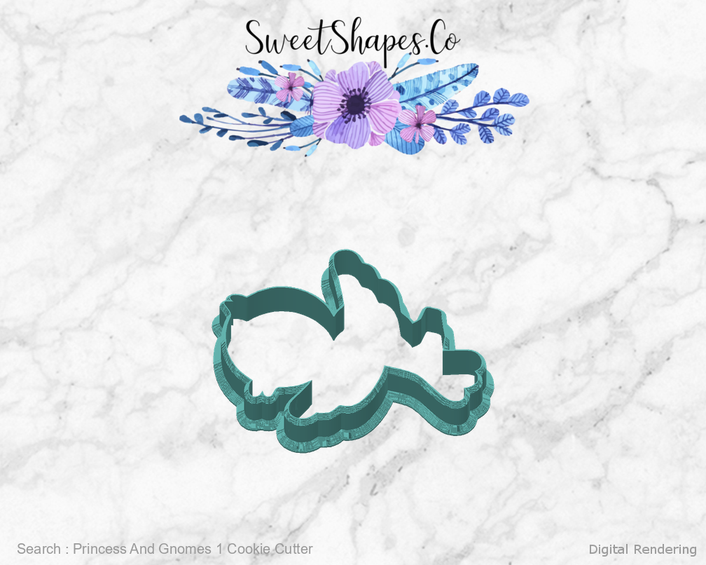 Princess And Gnomes 1 Cookie Cutter — back view