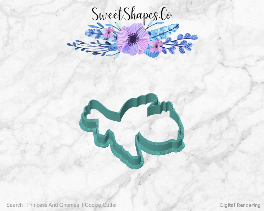 Princess And Gnomes 1 Cookie Cutter — front view