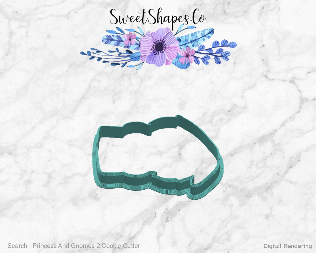 Princess And Gnomes 2 Cookie Cutter — right view