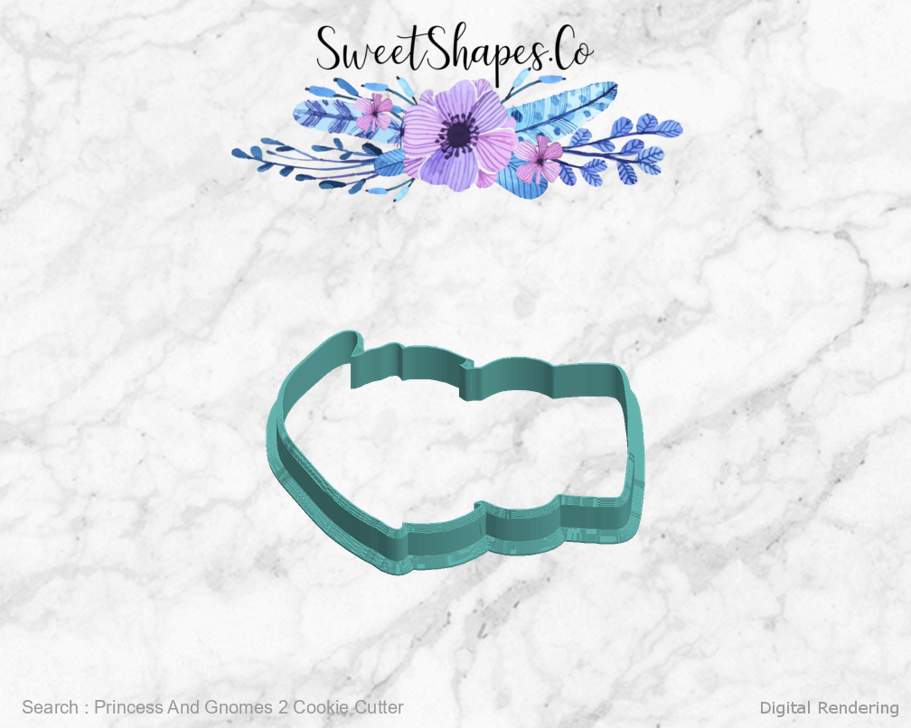 Princess And Gnomes 2 Cookie Cutter — left view