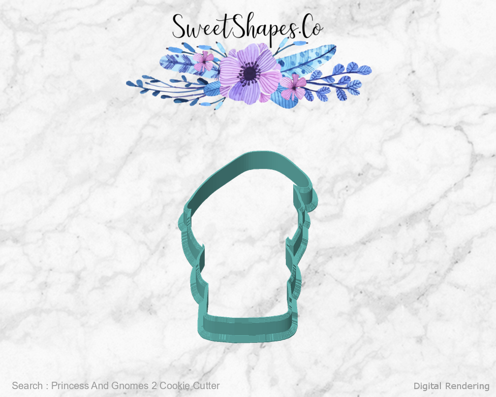 Princess And Gnomes 2 Cookie Cutter — front view