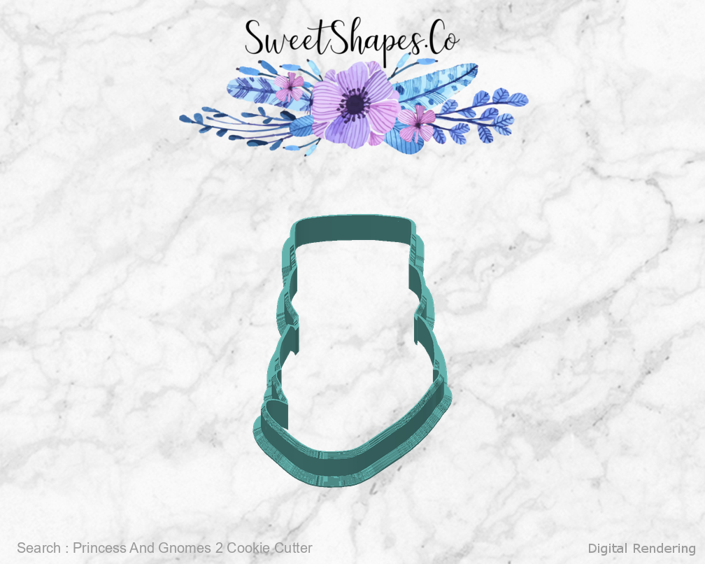 Princess And Gnomes 2 Cookie Cutter — back view