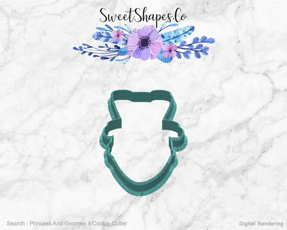 Princess And Gnomes 4 Cookie Cutter — back view