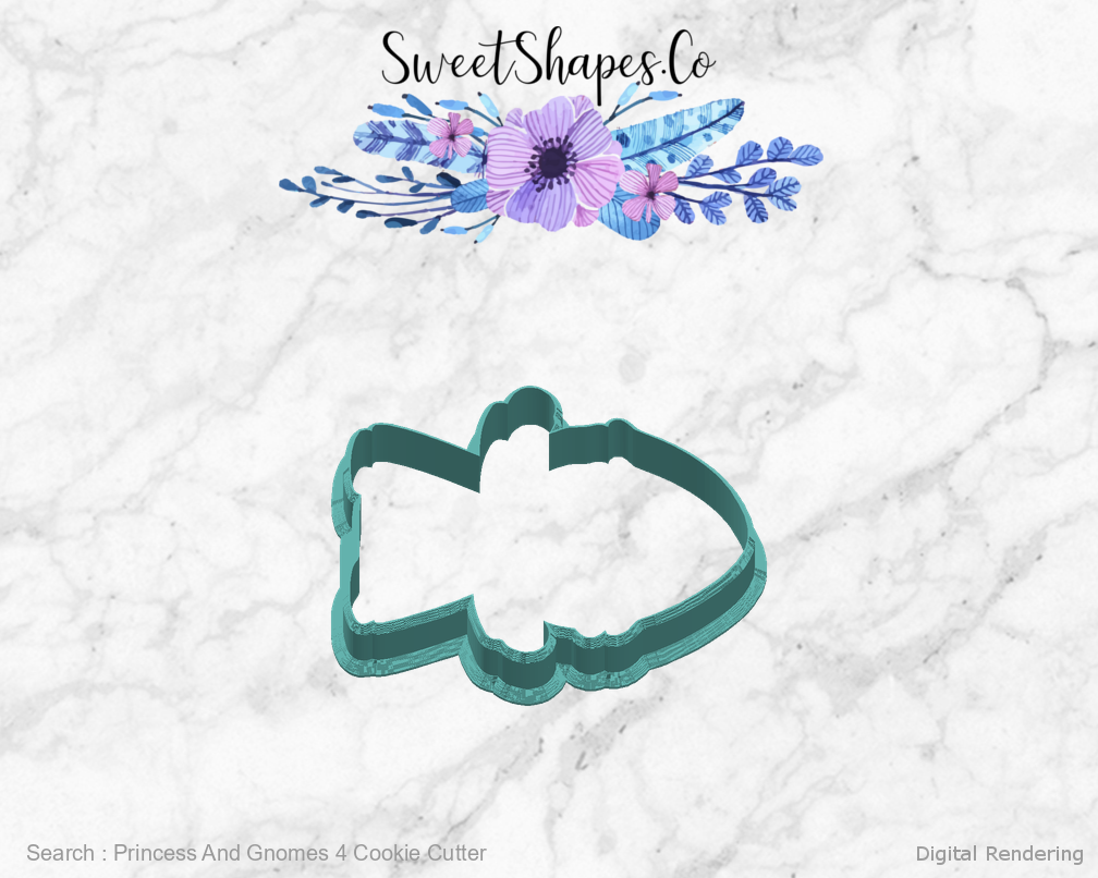 Princess And Gnomes 4 Cookie Cutter — right view