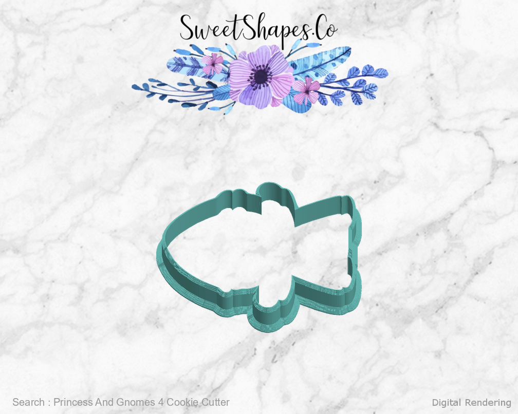 Princess And Gnomes 4 Cookie Cutter — left view
