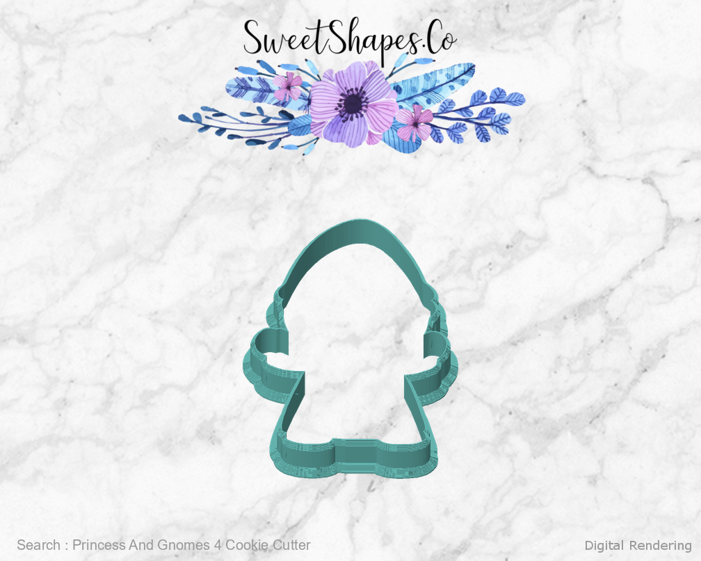 Princess And Gnomes 4 Cookie Cutter — front view