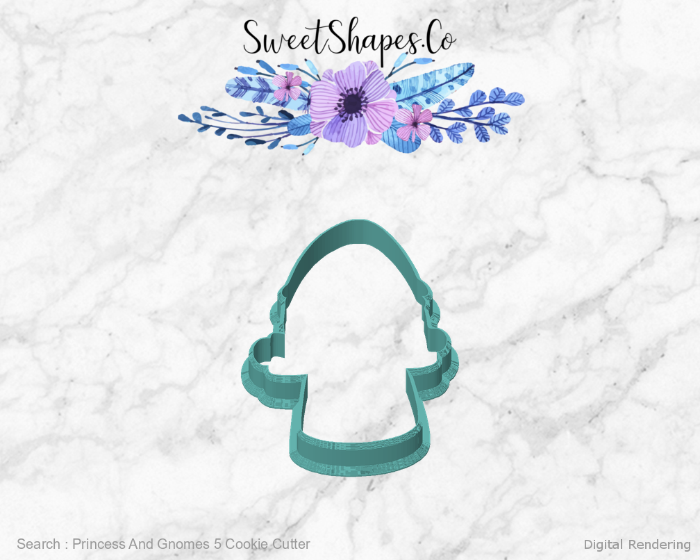 Princess And Gnomes 5 Cookie Cutter — front view