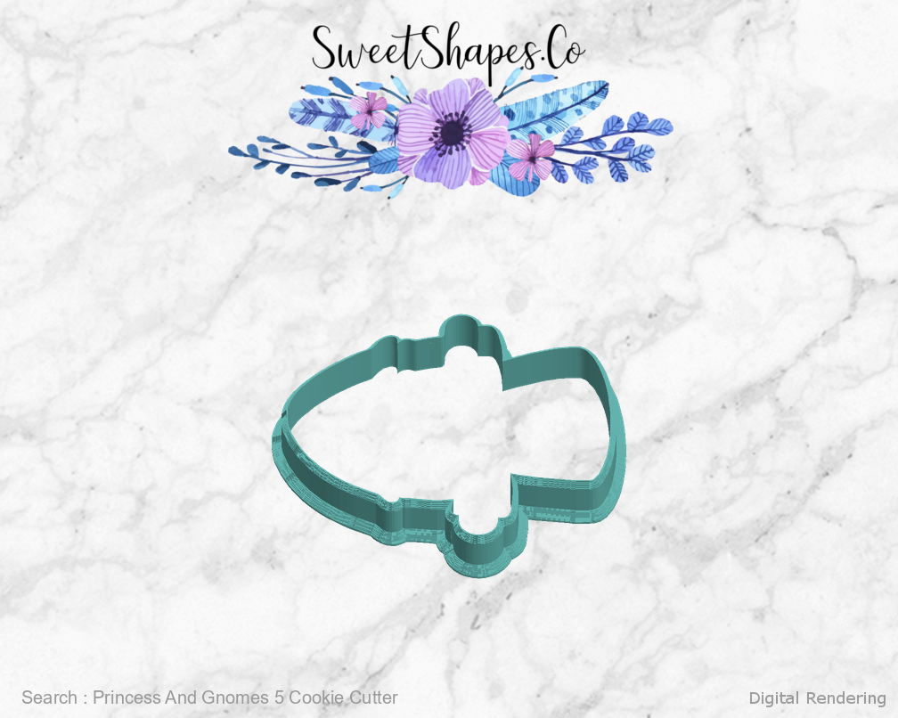 Princess And Gnomes 5 Cookie Cutter — left view