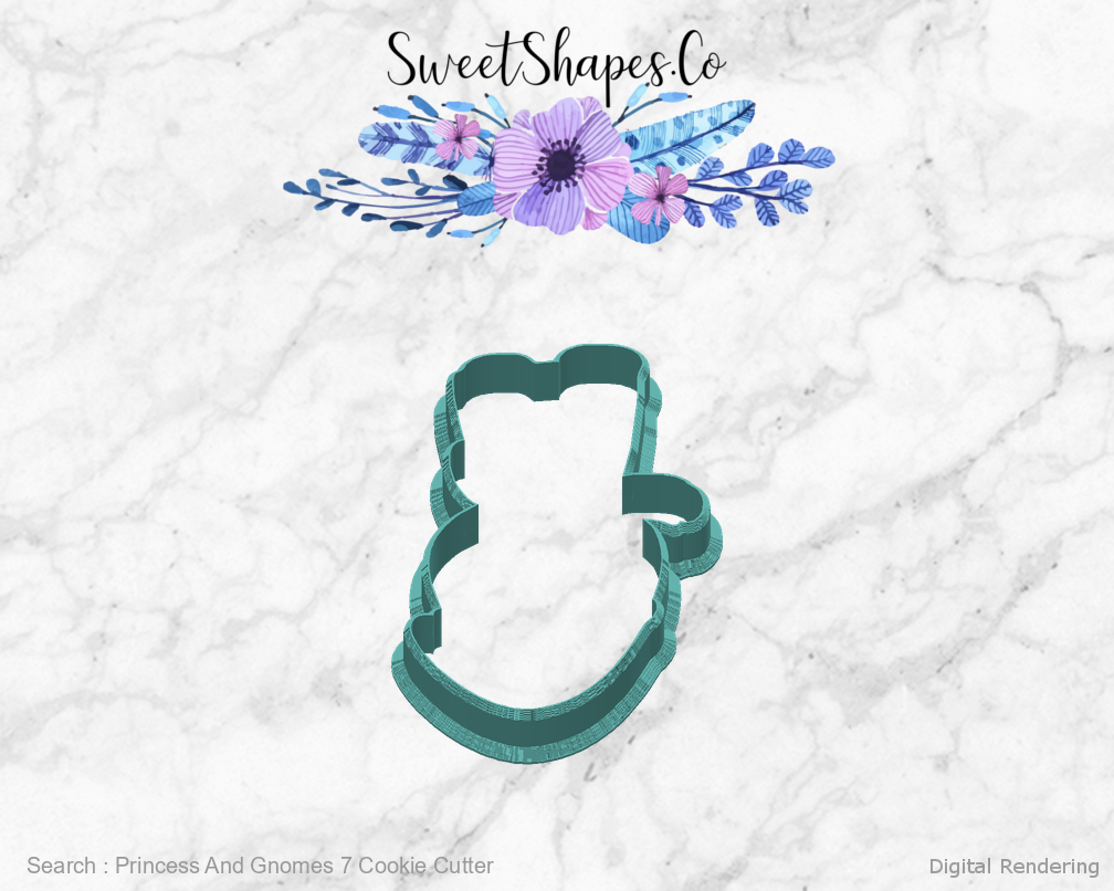 Princess And Gnomes 7 Cookie Cutter — back view