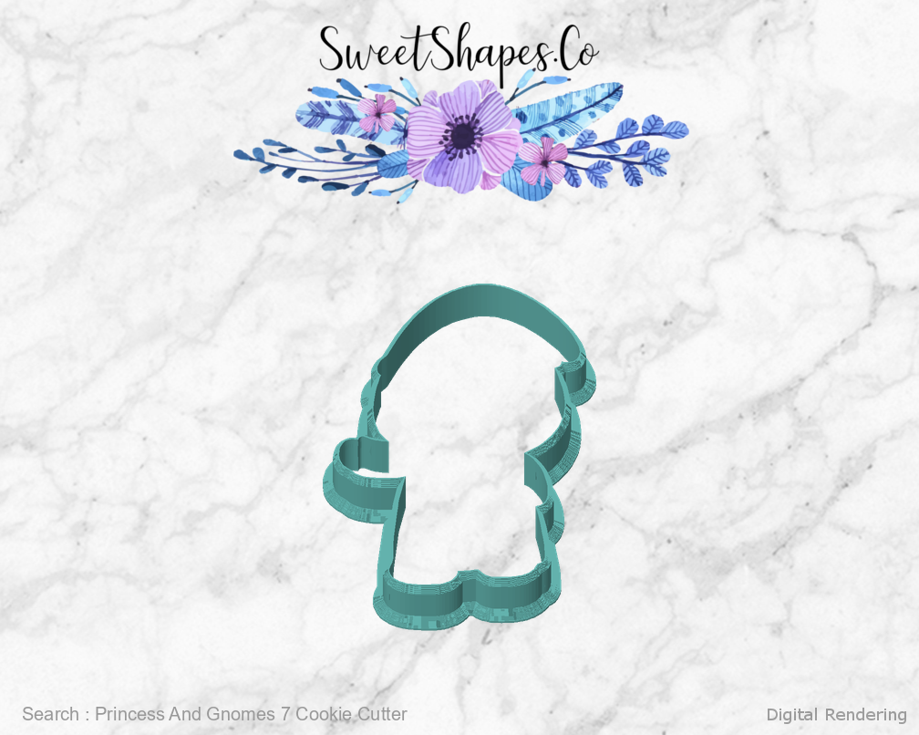 Princess And Gnomes 7 Cookie Cutter — front view