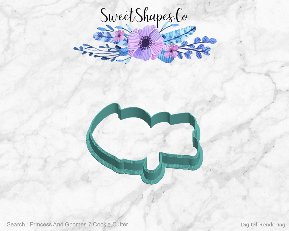 Princess And Gnomes 7 Cookie Cutter — left view