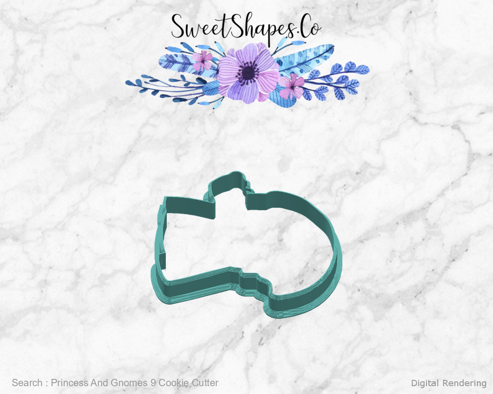 Princess And Gnomes 9 Cookie Cutter — right view