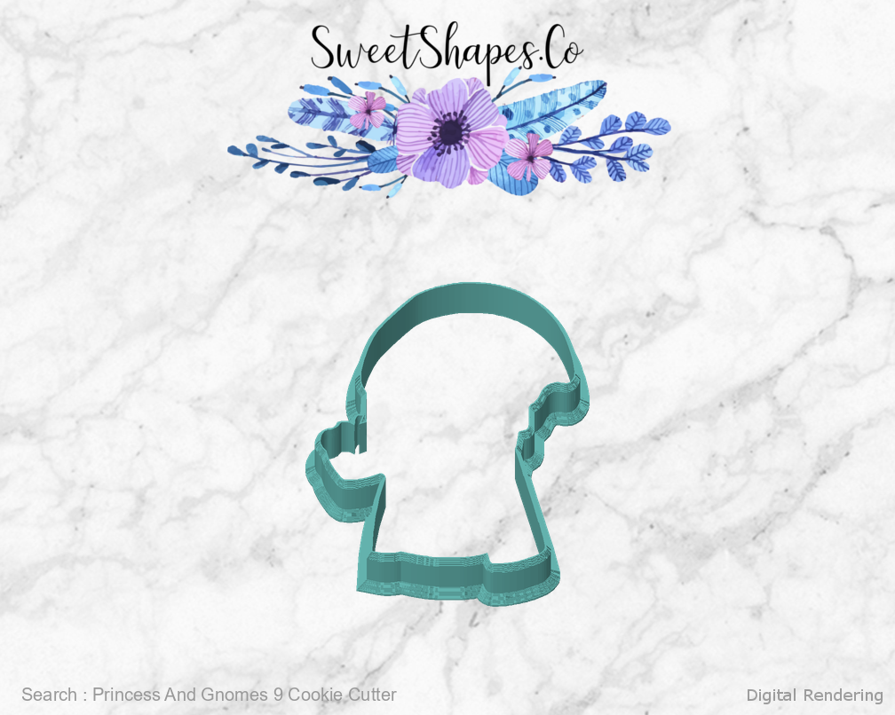 Princess And Gnomes 9 Cookie Cutter — front view