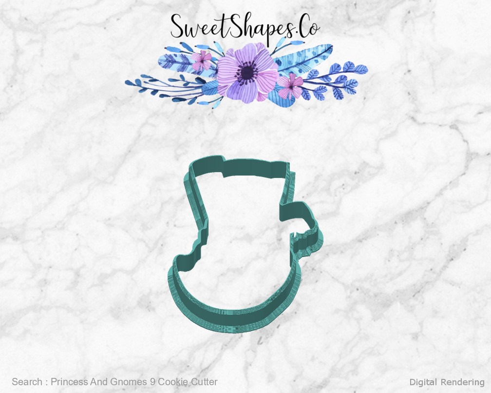 Princess And Gnomes 9 Cookie Cutter — back view