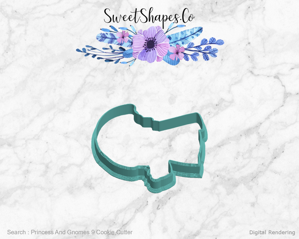 Princess And Gnomes 9 Cookie Cutter — left view