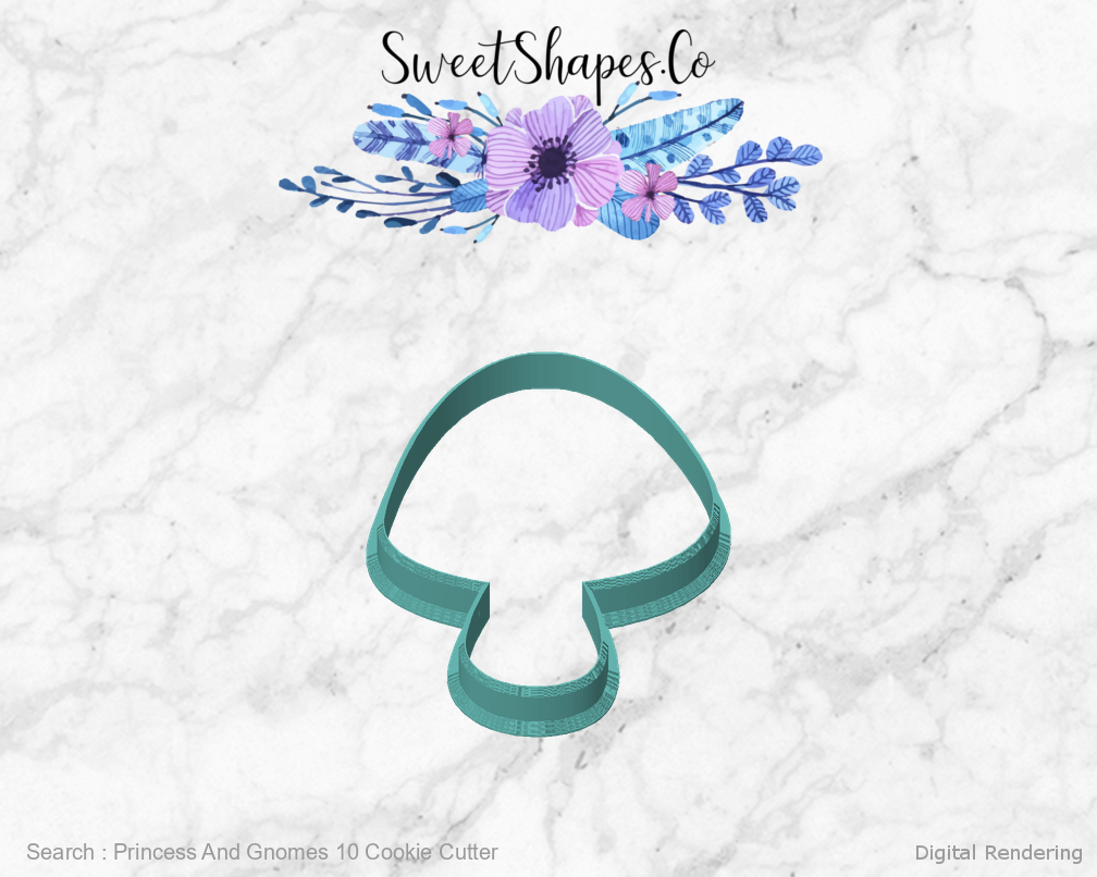 Princess And Gnomes 10 Cookie Cutter — front view