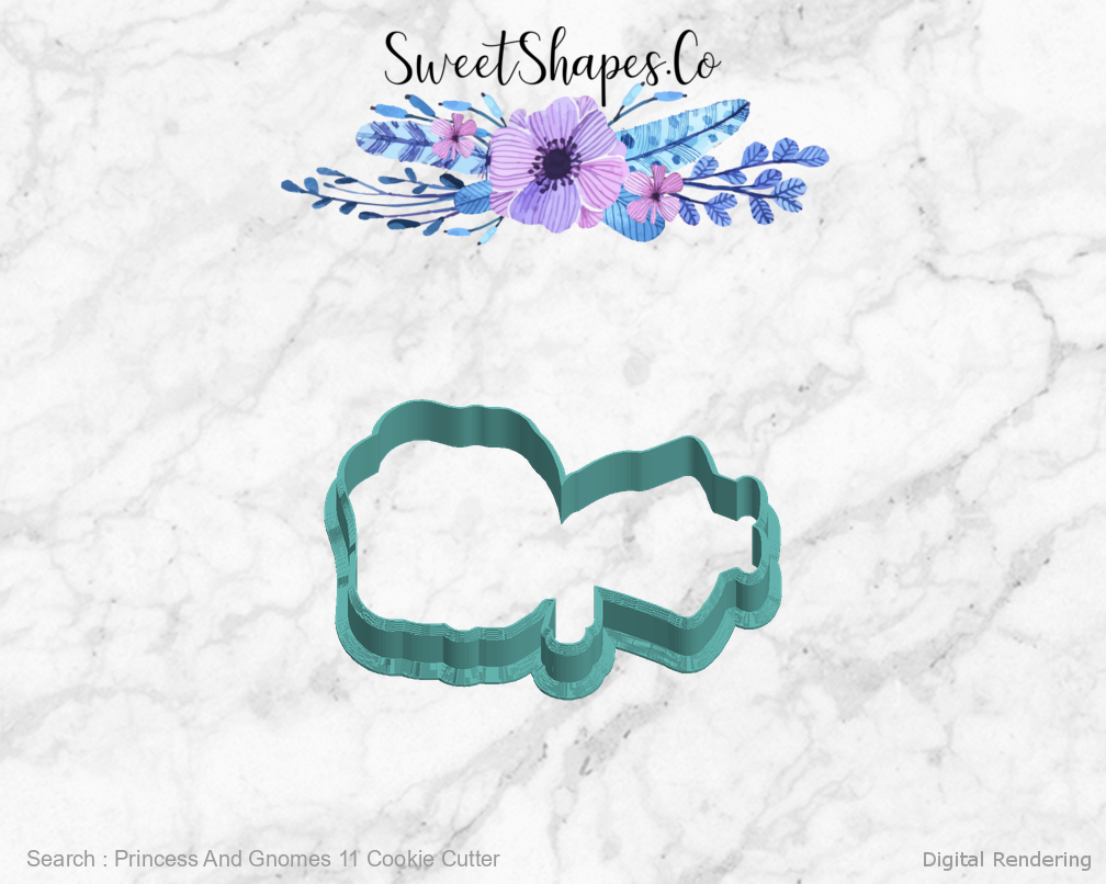 Princess And Gnomes 11 Cookie Cutter — left view