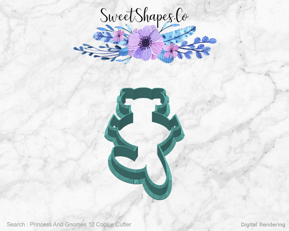 Princess And Gnomes 12 Cookie Cutter — back view