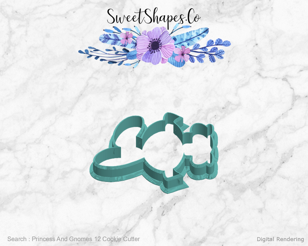 Princess And Gnomes 12 Cookie Cutter — left view