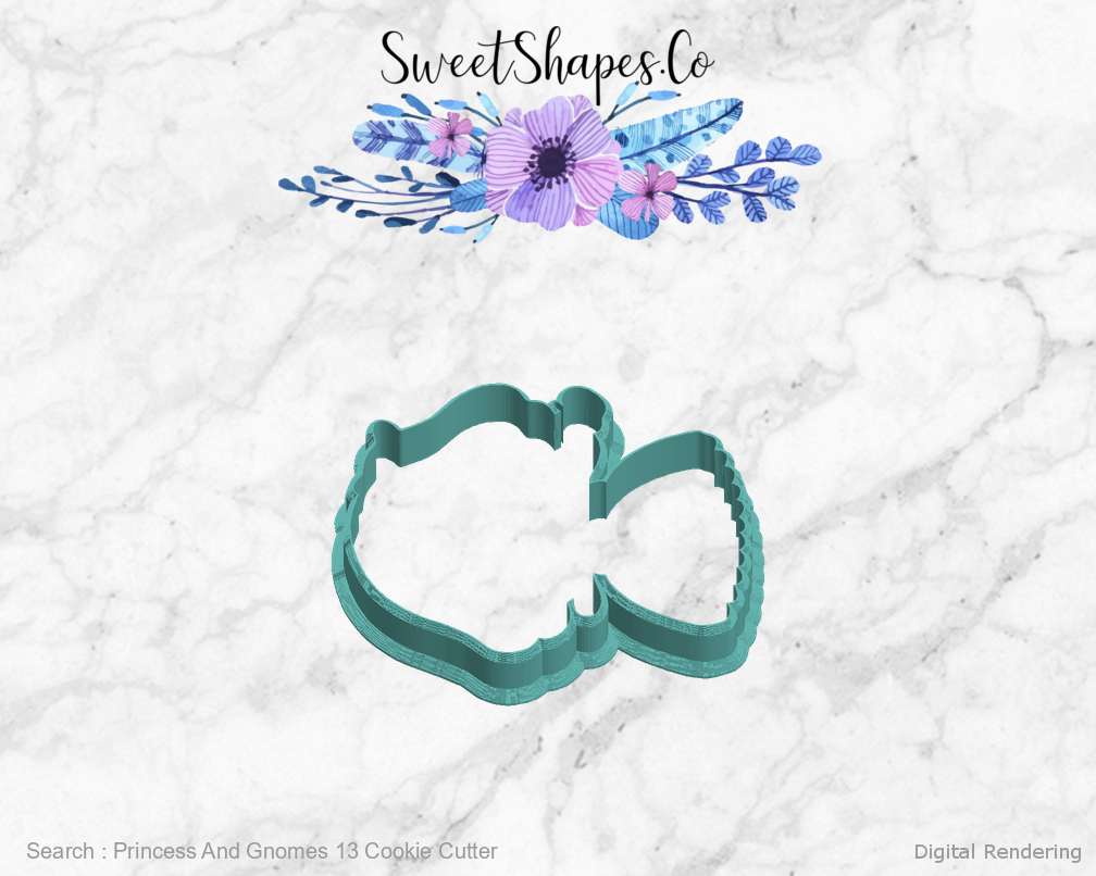 Princess And Gnomes 13 Cookie Cutter — left view