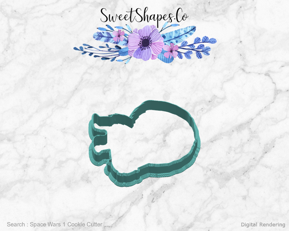 Space Wars 1 Cookie Cutter — right view