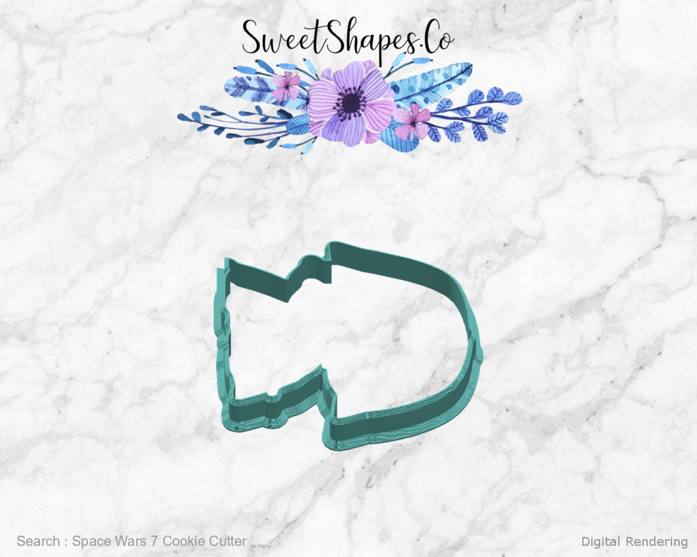 Space Wars 7 Cookie Cutter — right view