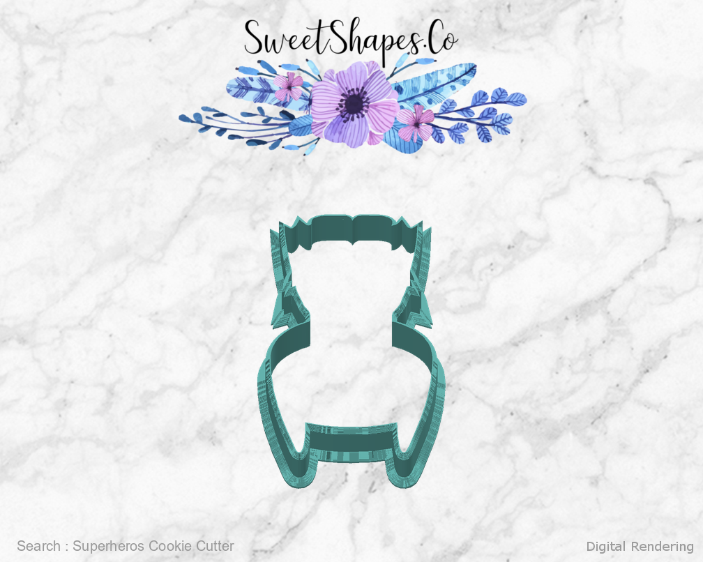 Superheros Cookie Cutter — back view